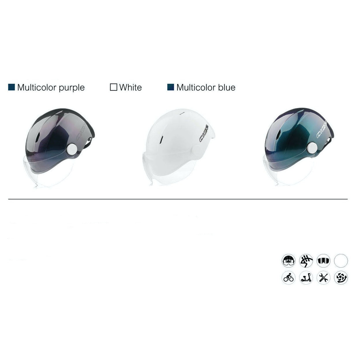E-Bike Helmet with 4 Vents and Adjustable Visor