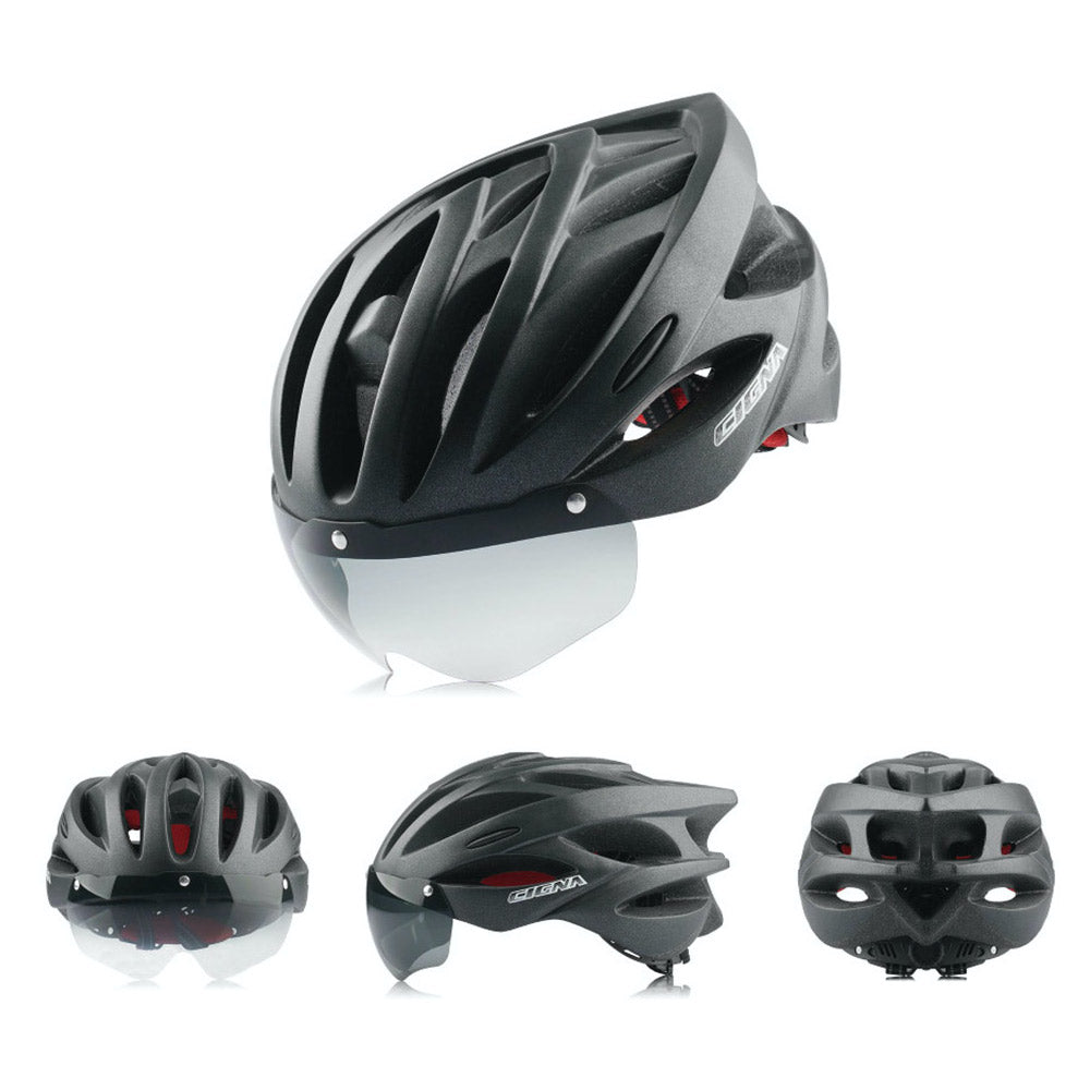 Bike Helmet with 21 Vents and Removable Visor