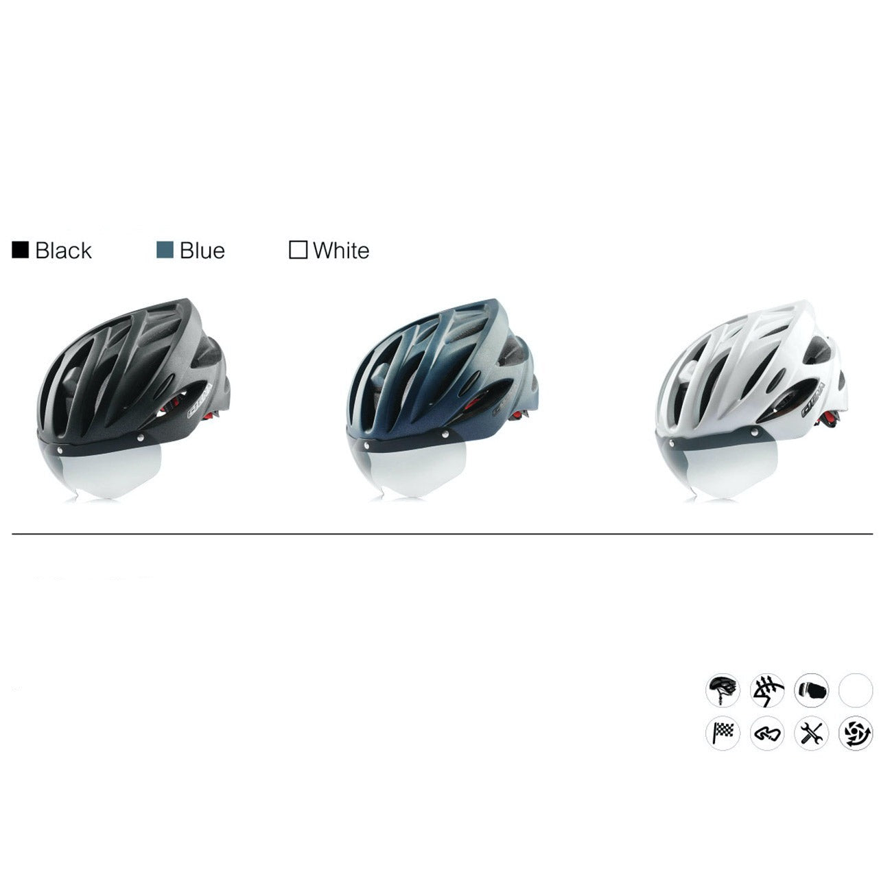 Bike Helmet with 21 Vents and Removable Visor